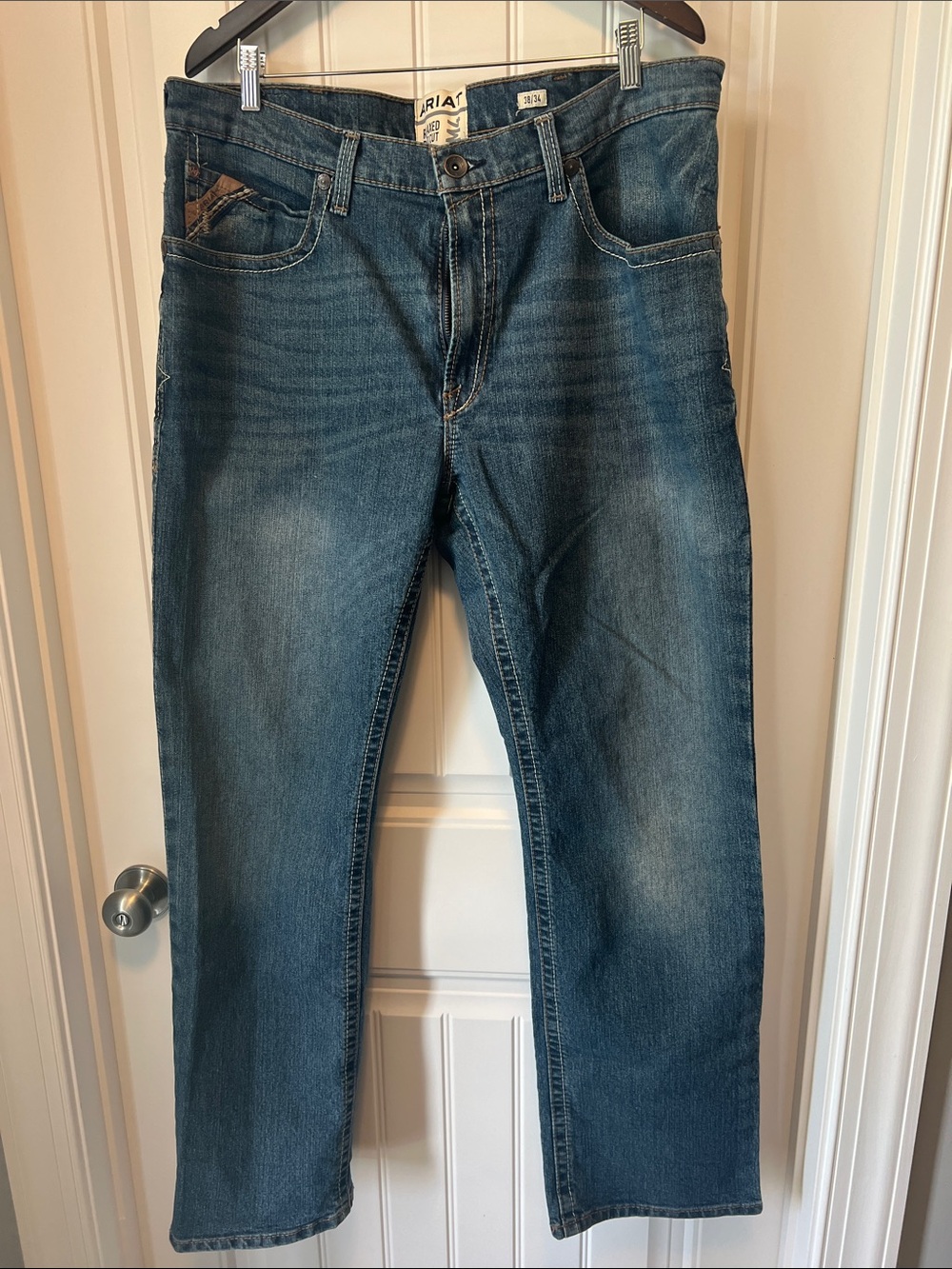 Ariat Men's Straight Jeans in Medium Indigo Wash